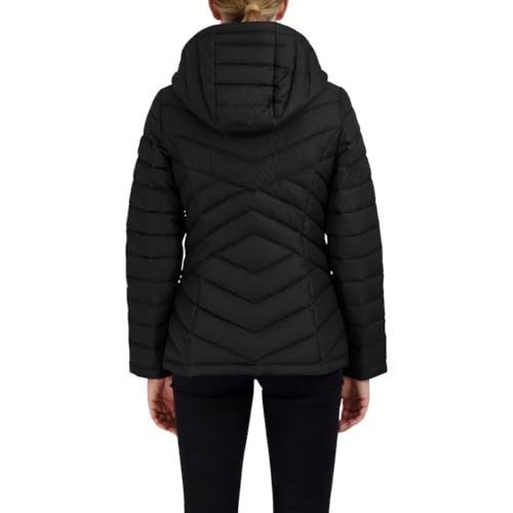 LAST CHANCE Nautica Black Packable Quilted Hooded Puffer Jacket Winter Coat M
